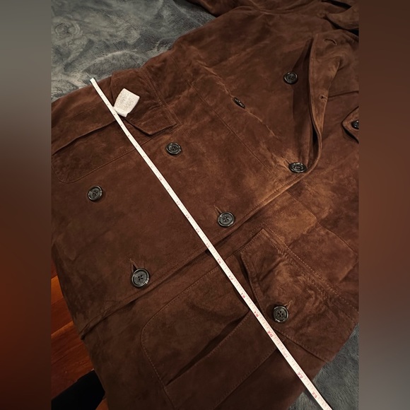 Ralph Lauren Goat Suede Trench - NWT Brown Suede Jacket - Picture 13 of 16